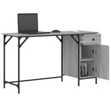 Computer Desk Grey Sonoma 131x48x75 cm Engineered Wood 836221