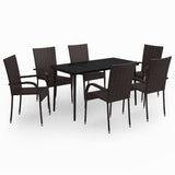 Garden Dining Set Brown and black 3099404