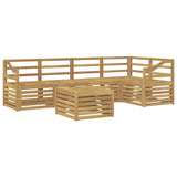 Outdoor Sofa Set 6 pcs White 59 x 59 x 37 cm Solid Acacia Wood 3391889