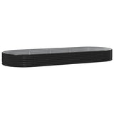 Garden Raised Bed Galvanised Steel 373x140x36 cm Anthracite 319036