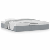 Ottoman Bed Frame without Mattress Light Grey Super King Fabric 3310922