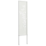 Garden Privacy Screen White 32 x 140 cm Cold-rolled steel 876253