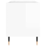 ZNTS Record Cabinet High Gloss White 85x38x48 cm Engineered Wood 831694