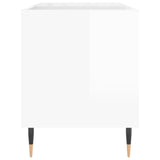 ZNTS Record Cabinet High Gloss White 85x38x48 cm Engineered Wood 831694