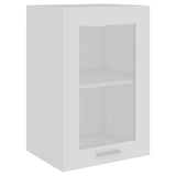 Hanging Glass Cabinet Lyon White 40x31x60 cm Engineered Wood 802505