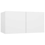 7 Piece TV Cabinet Set White Engineered Wood 3078729