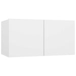 8 Piece TV Cabinet Set White Engineered Wood 3078668