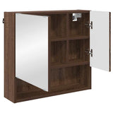 Bathroom Furniture Set 3 pcs Brown Oak Engineered wood & Metal 3392960