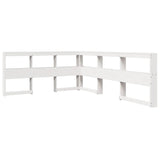 Bookcase Bed without Mattress White 120x200 cm Solid Wood Pine 3324321