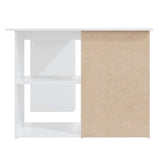 801089 Corner Desk White 145x100x76 cm Engineered Wood