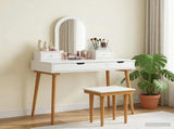 Dressing Table Set FAUSKE 5 pcs White 100 x 50 x 143 cm 3438596