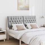 Upholstered Headboard Light Grey 140 cm Solid Pine Wood 879343