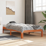 Bed Frame without Mattress Wax Brown 90x190 cm Single Solid Wood Pine 844164