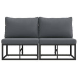 Outdoor Furniture 2 Piece Black and Anthracite Metal 42008026
