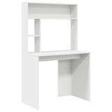Desk with Shelf White 91 x 50 x 149 cm Engineered Wood 869258