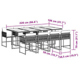 Garden Dining Set Mix beige, Light grey, Black 3211464