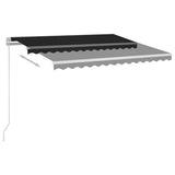 Manual Retractable Awning with LED 350x250 cm Anthracite 3068884