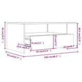 Coffee Table White 102x55x42 cm Engineered Wood 810917