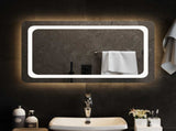 LED Bathroom Mirror Transparent 80 x 50 cm Tempered Glass 42045836