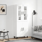 Highboard White 69.5x34x180 cm Engineered Wood 3198233