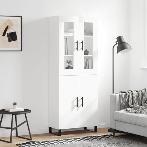 Highboard White 69.5x34x180 cm Engineered Wood 3198233