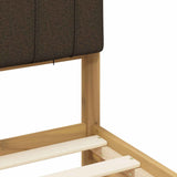 Bed Frame with Upholstered Headboard Whitewash and Taupe 904201