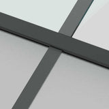 Sliding Door with Hardware Set Black 90x205 cm Tempered Glass 3375979