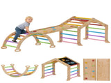 9 in 1 Toddler Climbing Frame with Ramp, Slide, Arch, Ladder, Blackboard for 18-48 Months T3398P422179