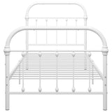 Bed Frame without Mattress White Metal 90x200 cm 284492