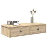 ZNTS Wall Shelf with Drawers Sonoma Oak 80x31x17 cm Engineered Wood 859952