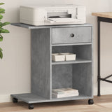 Printer Stand with Wheels Concrete Grey 60x40x68.5 cm 840642