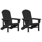 Garden Chair 2 pcs Black 82 x 74 x 92 cm Polyethylene 3335828
