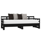 Pull-out Day Bed without Mattress Black 2x cm 820386