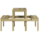 Picnic Table 110x134x75 cm Impregnated Wood Pine 832561