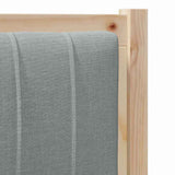 Upholstered Headboard Light Grey 100 cm Solid Pine Wood 879079