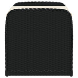 Storage Bench with Cushion Black 80x51x52 cm Poly Rattan 365730