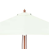 Garden Parasol Sand Laminated bamboo and hardwood, Polyester 44533