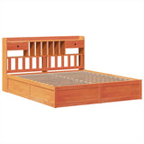 Bed Frame without Mattress Wax Brown 200x200 cm Solid Wood Pine 3323484