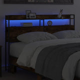 Headboard with Shelf Smoked oak 150 cm Engineered wood 859702