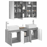 Bathroom Cabinet Set 4 pcs Grey Sonoma Engineered Wood 3406428