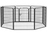 8 Panels Heavy Duty Puppy Playpen, for Large, Medium Dogs, Indoor and Outdoor Use - Black T3398P349718