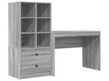 Desk with Drawer with Shelf with Storage 2 pcs Grey Sonoma 3337318
