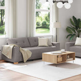 Sofa Set with Cushion 2 pcs Taupe 221 x 78 x 80 cm Fabric 3324716