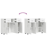 Wooden Cabinet White 88.5 x 30.5 x 73 cm Engineered Wood 880281