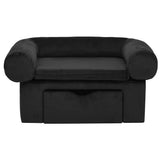 Dog Sofa with Drawer Black 75x50x38 cm Plush 171078