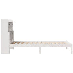 ZNTS Bookcase Bed without Mattress White 100x200 cm Solid Wood Pine 3322338