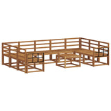 Outdoor Sofa Set 10 pcs Natural Solid Acacia Wood 3367027