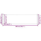 Patio Retractable Side Awning 200x600 cm Brown 317975
