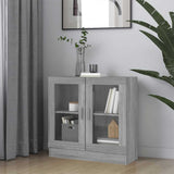 Vitrine Cabinet Grey Sonoma 82,5x30,5x80 cm Engineered Wood 815616