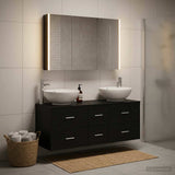 Bathroom Furniture Set 4 pcs Black Oak 3406984